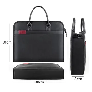 Customized Office Waterproof A4 Large Capacity Briefcase Oxford Cloth Portable Document Bag Folder