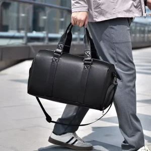 Customized PU Material Business Handbag with Large Capacity Korean Style Fashion Shoulder Bag Light Weight for Travel