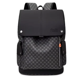 Customized Printed Fashion Waterproof Notebook Backpack Men’s New College Bag Design PU Air Cushion Belt Zipper Polyester