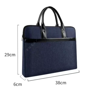 Customized Printed Logo Zipper Style Document Bag Office Supplies Business Meeting Men’s Briefcase Bag