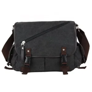 Customized Retro Style Large Capacity Comfortable Crossbody Bag Men’s Single Shoulder Canvas Travel Bag