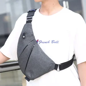 Customized Unisex Lightweight Polyester Zipper Closure Anti Theft Waterproof Chest Crossbody Bag for Travel and Daily Use