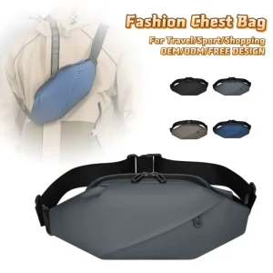 DICHOS Custom Men’s Lightweight Chest Waist Bag Fanny Pack for Outdoor Sports