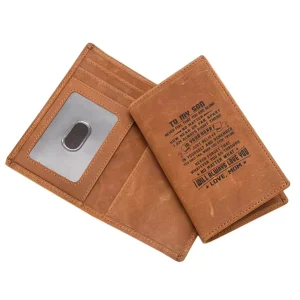 DadDau MomSon RFID Block Crazy Horse Leather Men’s Long Wallet