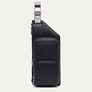 Design Logo Stylish Outdoor Riding Chest Bag Men Fanny Pack Urban Leisure Faux Leather One Shoulder Sports Sling Pouch Bag