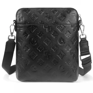 Design Luxury Custom Cross Leather Bag Men’s Leather Courier Shoulder Diagonal Span Men’s Designer Handbag