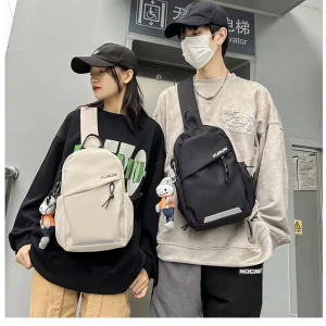 Designer Chest Bag Men’s Casual Versatile Shoulder Bag Student Fashion Sports Backpack Trendy Crossbody Bag