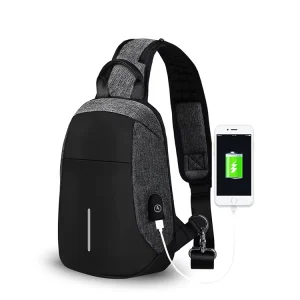 Designer Custom Fashion Oxford Anti Theft Sling Bag Waterproof Chest Bag Mens USB For Hiking Daily Life Autumn Made Guangdong