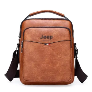 Designer Luxury Brown Vintage Crazy Horse Leather Shoulder Briefcase Cross Body Sling Men’s Messenger Bags