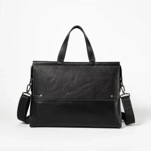 Designer Luxury Genuine Leather Handmade Men’s Large Capacity Fashion Work Laptop Bag Business Briefcase Zipper