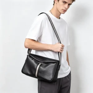 Designer Luxury Men’s Casual Over Sport Leather Sling Side Shoulder Crossbody Messenger Travel Hand Bags for Man Purse Handbags