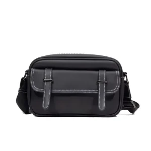 Designer Men’s Crossbody Bag Waterproof PU Leather Messenger Bag Business Casual Shoulder Bags for Men Travel Handbags