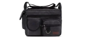 Designer Men’s Fashion Crossbody Shoulder Bag Waterproof & Anti Theft Large Capacity Multi Layer Canvas