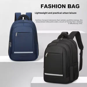 Designer Men’s Large Capacity Backpack High Quality Oxford Material Polyester Linen Zipper Waterproof Leisure Bags
