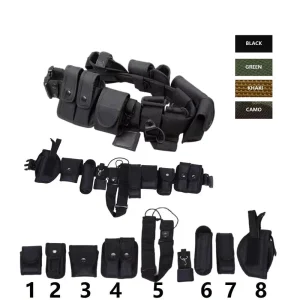 Detachable Tactical Belt Set Security Modular Equipment Multi-pockets Hip Pack for Hunting Multifunctional Tactical Nylon Belt
