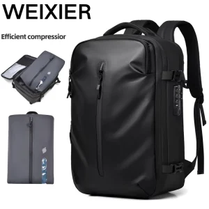 Detachable Vacuum Compression Liner Combination Lock Airbag Travel Accessory Password Lock Laptop Men’s Waterproof Backpack
