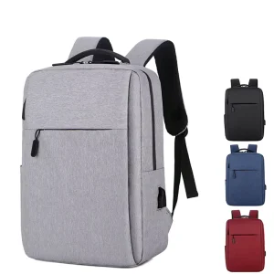 Double Shoulder Men’s Casual USB Business Commuting Computer Bag Travel Backpack