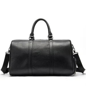Drop Shipping 8706 Accept Customize Overnight Waterproof Large Capacity Genuine Leather Luggage Travel Duffle Bag for Men