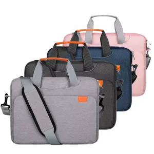Durable 14/15/16/17 Inch Laptop Waterproof Shockproof Anti-Theft Lightweight Polyester Shoulder Bag Business