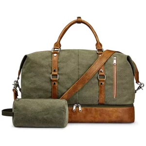 Durable Canvas Sports Overnight Tote Bag Large Capacity Men’s Travel Duffle Luggage Bag