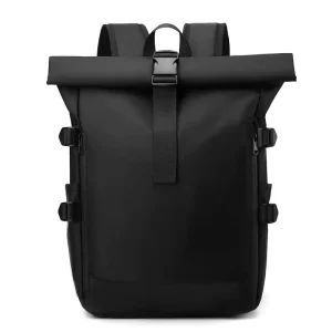 Durable Fashionable Waterproof Anti-Theft Lightweight Large Capacity Polyester Men’s Laptop Backpack Padded Compartment Arcuate