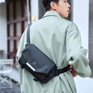 Durable Men’s Crossbody Bag Water Resistant Sling Messenger Bag With Hidden Pocket for Travel