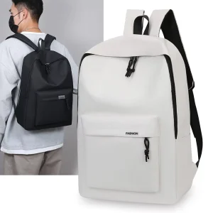 Durable Men’s Notebook Backpack Waterproof with Zipper Closure Polyester Lining for Laptop Users