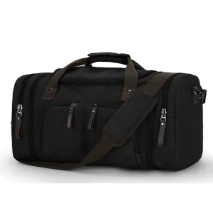Durable Men’s and Women’s Gym Bag with Zipper Easy Storage Casual Style Solid Color Polyester Lining