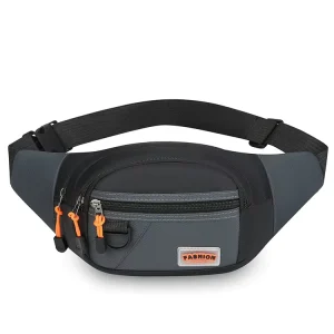 Durable Nylon Men’s Chest Bag for Sports Outdoor Travel Water Resistant with Zipper Closure Portable