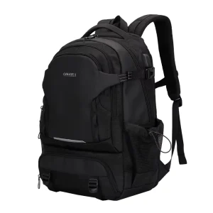 Durable Zipper Backpack Men’s Business 17Inch Laptop Capacity Waterproof Nylon Backpack