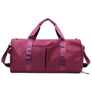 Durable Zipper Hasp Oxford Polyester Unisex Tactical Gym Bag Shoe Compartment Adjustable Strap 20-30L Capacity for Travel