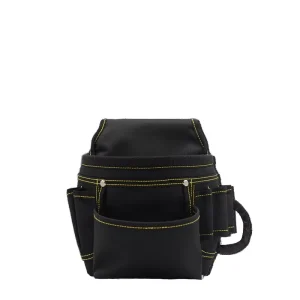Electrician Tool Bag Canvas Repair Bag Portable Men’s Construction Site Waist Bag Hook and Loop Closure