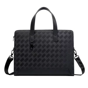 Elegant Business Handbag Genuine Leather Men’s Waterproof Briefcase