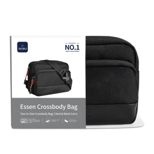 Essen 2 in 1 Crossbody Bag Men’s Fashionable Polyester Sling Bag Big Capacity Zipper Closure Shoulder Strap Bag
