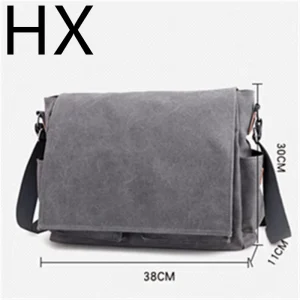 European and American Simple Men’s Shoulder Bag Large Capacity Canvas Casual Computer Messenger Bag