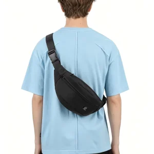 Everyday Sling Waist Pack Lightweight Nylon Waterproof Sling Waist Bag With Secure Zipper for Phone Cards Travel
