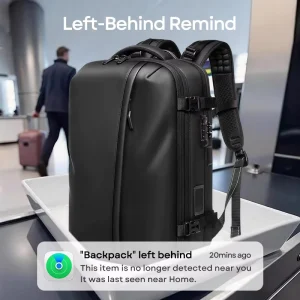 Expandable 60L Capacity Bag PU Leather 17″ Auto Vacuum TSA Lock Anti Theft Backpack Bag