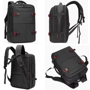 Expandable Business Backpack Waterproof Travel School Backpack Large Capacity Laptop Backpack with USB Charging
