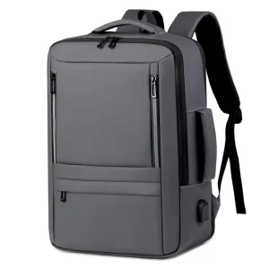 Expandable Men’s Business Backpack Custom Logo Multi compartment Laptop Travel Bag Factory Direct