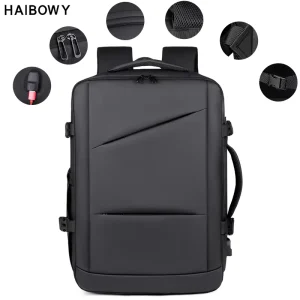 Expandable Multi Pocket Large Capacity Laptop Bag Dry Wet Separation Travel Backpack with Independent Shoe Compartment