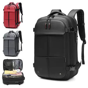 Factory 5cm Expandable Vacuum Compression Bag TSA Lock Waterproof Massage Straps Side Pocket Men’s Laptop Backpack
