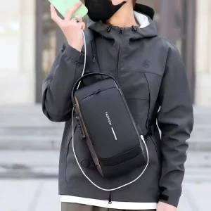 Factory Anti-Theft USB Charging Hiking Storage Bag Crossbody Shoulder Chest Bag Biking Chest Bag