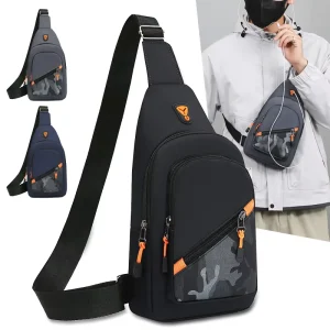 Factory Anti Theft Zipper Crossbody Men’s Shoulder Bag Business Waterproof Chest Bag Lightweight Hiking Sport Travel