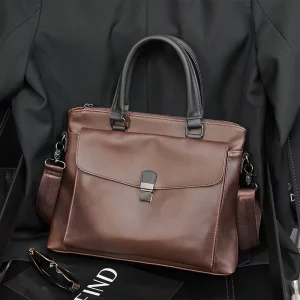 Factory Custom Daily Use Briefcase Business Messenger Bag Large Capacity Men’s Handbag With Adjustable Shoulder Strap