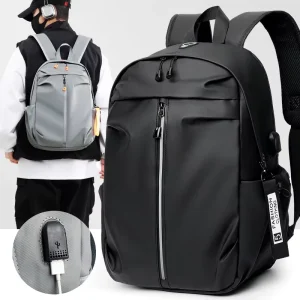 Factory Custom Logo Men’s Casual Design School Backpack Fashionable Classic Style Nylon Lining Waterproof Office Computer Bag