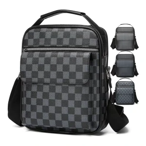Factory Custom OEM ODM Men’s PU Characters Pattern England Style Sling Messenger Shoulder Crossbody Bag