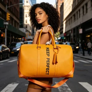 Factory Custom logo Print Waterproof with Lined Weekend Carryon Travel Duffel Leather Luggage Gym Fitness Bags for Men & Women