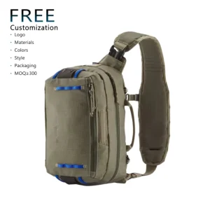 Factory Customized Adjustable Shoulder Strap Durable Men’s and Women’s Portable Sling Bag Nylon Zipper Waterproof