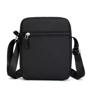 Factory Customized logo Oxford Men Shoulder Bag Durable Mini Black Mobile Phone Bag Waist Pack Cross Body Bag