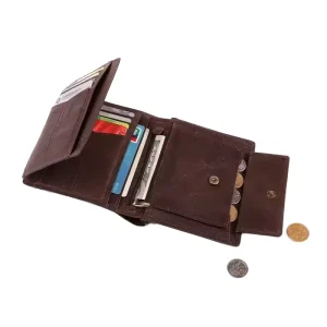 Factory Direct High Quality Exquisite Portable Smart RFID Travel Slim Men’s Genuine Leather Wallet Short Length